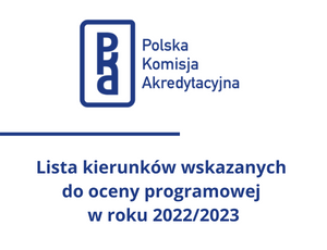 Kierunki studiów wyznaczone do oceny programowej w roku akademickim 2022/2023